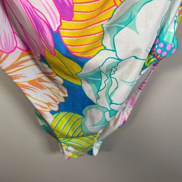 Sunshine 79 Mio Halter One Piece Swimsuit Size 10 Botanical Bliss Floral Beach - Picture 6 of 14